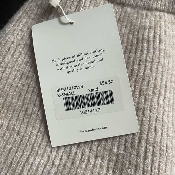 Böhme Jaya Sand, woven and ribbed Turtle Neck and Sweats, XS - NEW WITH TAGS - Picture 6 of 6